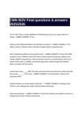 CMN 003V Final questions & answers 2025&sol;2026