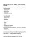 CMN 350 PSYCHIATRIC-MENTAL HEALTH NURSING EXAM &num;3