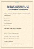 CWB- CANADIAN WELDING BUREAU EXAM QUESTION BANK LATEST 2026-2027 ALL 200&plus; QUESTIONS AND DETAILED SOLUTIONS