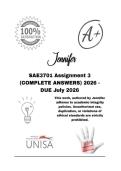 SAE3701 Assignment 3 &lpar;COMPLETE ANSWERS&rpar; 2026 - DUE July 2026&semi; 100&percnt; Correct solutions and explanations&period; 