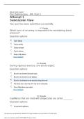 BIOL 251 Quiz 3&vert; Questions and answers &vert; Updated &vert; With complete solution &vert; NEW EDITION&vert;  American University