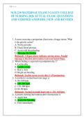 NUR 230 MATERNAL EXAM 3 GALEN COLLEGE OF NURSING 2026 ACTUAL EXAM &vert; QUESTIONS AND VERIFIED ANSWERS &vert; NEW AND REVISED