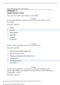 BIOL 251 Quiz 2&vert; Questions and answers &vert; Updated &vert; With complete solution &vert; NEW EDITION&vert;  American University