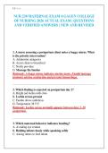 NUR 230 MATERNAL EXAM 4 GALEN COLLEGE OF NURSING 2026 ACTUAL EXAM &vert; QUESTIONS AND VERIFIED ANSWERS &vert; NEW AND REVISED