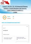 Exam 2&colon; NU110 &sol; NU 110 Integrated Human Sciences &vert; Actual Questions and Answers Latest Updated 2026&sol;2027 &lpar;Graded A&plus;&rpar; - Galen