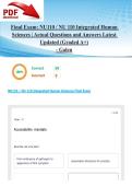 Final Exam&colon; NU110 &sol; NU 110 Integrated Human Sciences &vert; Actual Questions and Answers Latest Updated 2026&sol;2027 &lpar;Graded A&plus;&rpar; - Galen