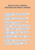 NURS 522 UNIT 2 VERIFIED QUESTIONS AND CORRECT ANSWERS