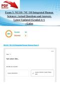 Exam 3&colon; NU110 &sol; NU 110 Integrated Human Sciences &vert; Actual Questions and Answers Latest Updated 2026&sol;2027 &lpar;Graded A&plus;&rpar; - Galen