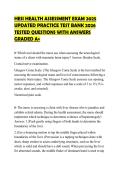 HESI HEALTH ASSESSMENT EXAM 2025 UPDATED PRACTICE TEST BANK 2026 TESTED QUESTIONS WITH ANSWERS GRADED A&plus;