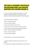 HESI HEALTH ASSESSMENT NIGHTINGALE COLLEGE EXAM SCRIPT 2026 UPDATED QUESTIONS WITH ANSWERS GRADED A&plus;