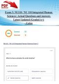 Exam 3&colon; NU110 &sol; NU 110 Integrated Human Sciences &vert; Actual Questions and Answers Latest Updated 2026&sol;2027 &lpar;Graded A&plus;&rpar; - Galen