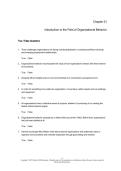 practice test bank questions&comma; final exam &colon; Organizational Behavior emerging knowledge&comma;global reality - McShane -7e- &lbrack;2026 Semester&rsqb;