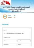 J-STD-001 Exam&vert; Actual Questions and Answers Latest Updated 2026&sol;2027 &lpar;Graded A&plus;&rpar;