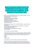 6552 ADVANCED NURSE PRACTICE IN REPRODUCTIVE HEALTH CARE QUESTIONS AND