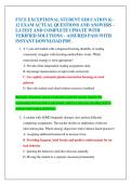 FTCE EXCEPTIONAL STUDENT EDUCATION K 12 EXAM ACTUAL QUESTIONS AND ANSWERS -  LATEST AND COMPLETE UPDATE WITH  VERIFIED SOLUTIONS &ndash; ASSURED PASS WITH  INSTANT DOWNLOAD PDF&period; 
