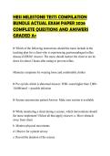 HESI MILESTONE TESTS COMPILATION BUNDLE ACTUAL EXAM PAPER 2026 COMPLETE QUESTIONS AND ANSWERS GRADED A&plus;