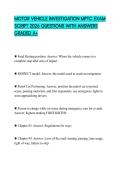 MOTOR VEHICLE INVESTIGATION MPTC EXAM SCRIPT 2026 QUESTIONS WITH ANSWERS GRADED A&plus;