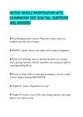 MOTOR VEHICLE INVESTIGATION MPTC EXAMINATION TEST 2026 FULL QUESTIONS AND ANSWERS