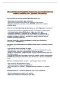 NRF CUSTOMER SERVICE EXAM STUDY GUIDE EXAM QUESTIONS AND CORRECT ANSWERS 100&percnt; VERIFIED 2026 UPDATE&excl;&excl;