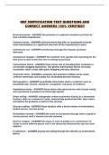 NRF CERTIFICATION TEST QUESTIONS AND CORRECT ANSWERS 100&percnt; VERIFIED&excl;&excl;