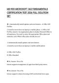 MS-900 MICROSOFT 365 FUNDAMENTALS CERTIFICATION TEST 2026 FULL SOLUTION SET