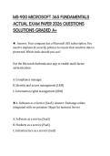 MS-900 MICROSOFT 365 FUNDAMENTALS ACTUAL EXAM PAPER 2026 QUESTIONS SOLUTIONS GRADED A&plus;