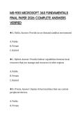 MS-900 MICROSOFT 365 FUNDAMENTALS FINAL PAPER 2026 COMPLETE ANSWERS VERIFIED