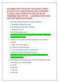 WASHINGTON STATE HUNTER EDUCATION  EXAM ACTUAL QUESTIONS AND ANSWERS -  LATEST AND COMPLETE UPDATE WITH  VERIFIED SOLUTIONS &ndash; ASSURED PASS WITH  INSTANT DOWNLOAD PDF&period; 