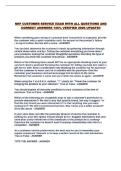 NRF CUSTOMER SERVICE EXAM WITH ALL QUESTIONS AND CORRECT ANSWERS 100&percnt; VERIFIED 2026 UPDATE&excl;&excl;
