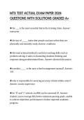 MTS TEST ACTUAL EXAM PAPER 2026 QUESTIONS WITH SOLUTIONS GRADED A&plus;