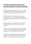 MU NURS 615 ADVANCED PHARM EXAM 4 PRACTICE PAPER 2026 COMPLETE SOLUTIONS
