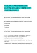 NAGELHOUT PHARM 2 CERTIFICATION EVALUATION EXAMS 2026 QUESTIONS WITH SOLUTIONS GRADED A&plus;