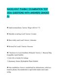NAGELHOUT PHARM 2 EXAMINATION TEST 2026 QUESTIONS WITH ANSWERS GRADED A&plus;