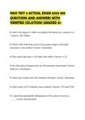 NAO TEST 4 ACTUAL EXAM 2026 100 QUESTIONS AND ANSWERS WITH VERIFIED SOLUTIONS GRADED A&plus;