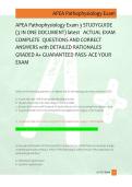 APEA Pathophysiology Exam 3 STUDYGUIDE  &lpar;3 IN ONE DOCUMENT&rpar; latest   ACTUAL EXAM  COMPLETE  QUESTIONS AND CORRECT  ANSWERS with DETAILED RATIONALES  GRADED A&plus; GUARANTEED PASS- ACE YOUR  EXAM 