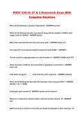 PHGY 230 Ch 27 & 3 Homework Exam With Complete Solutions 