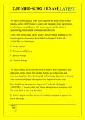 CJE MED-SURG 1 EXAM QUESTIONS AND ANSWERS 2026