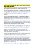 CALIFORNIA RPF UPDATED TEST PAPER QUESTIONS AND SOLUTIONS RATED