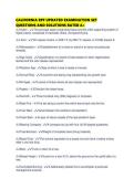 CALIFORNIA RPF UPDATED EXAMINATION SET QUESTIONS AND SOLUTIONS RATED