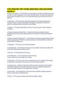 CTRI UPDATED TEST PAPER QUESTIONS AND SOLUTIONS RATED