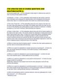 CTRI UPDATED END OF COURSE QUESTIONS AND SOLUTIONS RATED