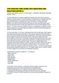 CTRI UPDATED CORE EXAMS SETS QUESTIONS AND SOLUTIONS RATED