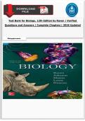 Test Bank for Biology&comma; 12th Edition by Raven &vert; Verified Questions and Answers &vert; Complete Chapters &vert; 2026 Updated