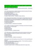 PARAMEDIC FISDAP UPDATED EXAM SCRIPT QUESTIONS AND SOLUTIONS RATED 
