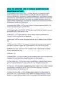 MHA 705 UPDATED END OF COURSE QUESTIONS AND SOLUTIONS RATED