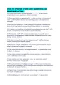 MHA 705 UPDATED STUDY GUIDE QUESTIONS AND SOLUTIONS RATED