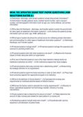 MHA 705 UPDATED EXAM TEST PAPER QUESTIONS AND SOLUTIONS RATED