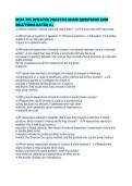 MHA 705 UPDATED PRACTICE EXAM QUESTIONS AND SOLUTIONS RATED