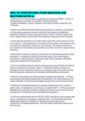 MHA 705 UPDATED FINAL PAPER QUESTIONS AND SOLUTIONS RATED
