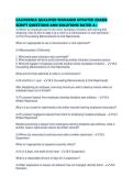 CALIFORNIA QUALIFIED MANAGER UPDATED EXAMS SCRIPT QUESTIONS AND SOLUTIONS